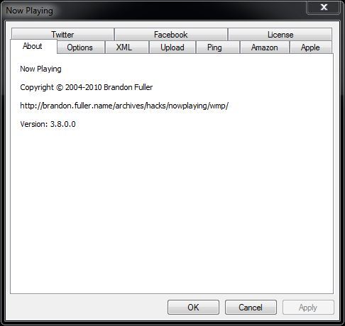 Now Playing: A Windows Media Player Plugin - Screenshot #2