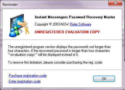 Instant Messengers Password Recovery Master - Screenshot #3
