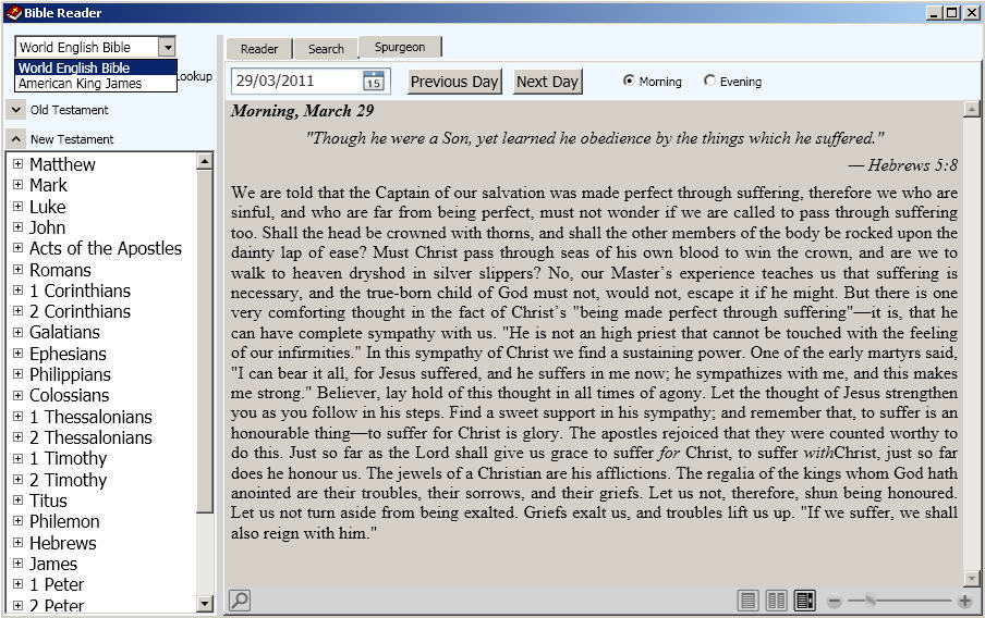 Free Bible Reader - Screenshot #1