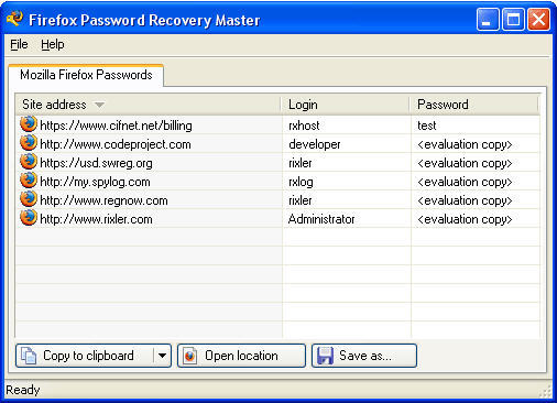Firefox Password Recovery Master - Screenshot #2