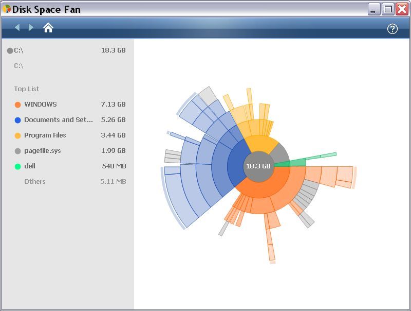 Disk Space Fan download for free SoftDeluxe