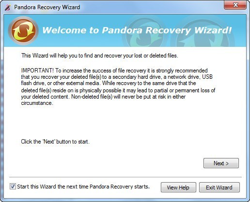 pandora recovery app