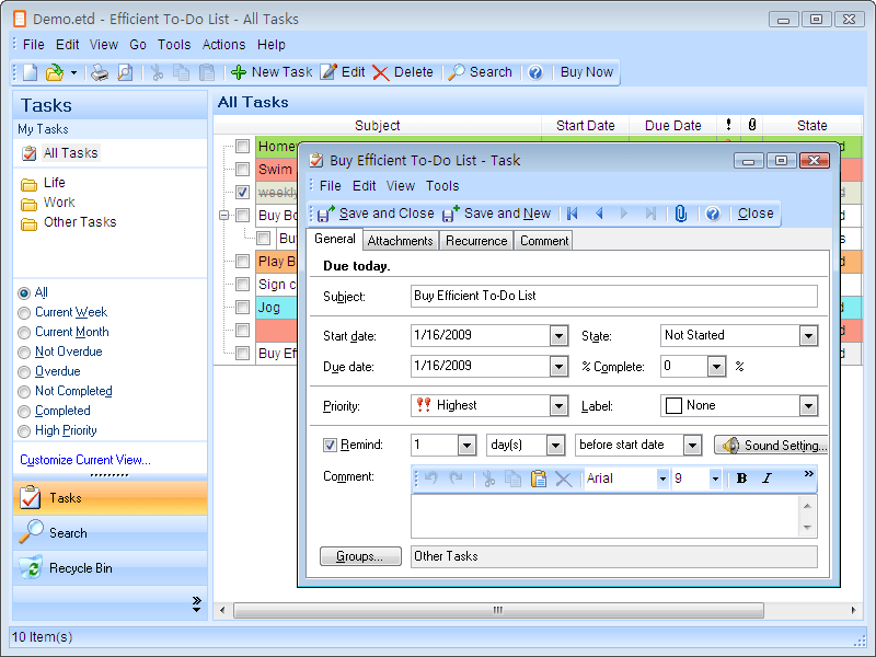 Efficient To-Do List Free - Screenshot #10
