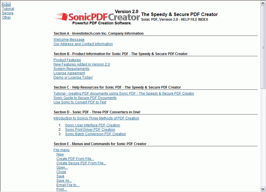 Sonic PDF Creator - Screenshot #2