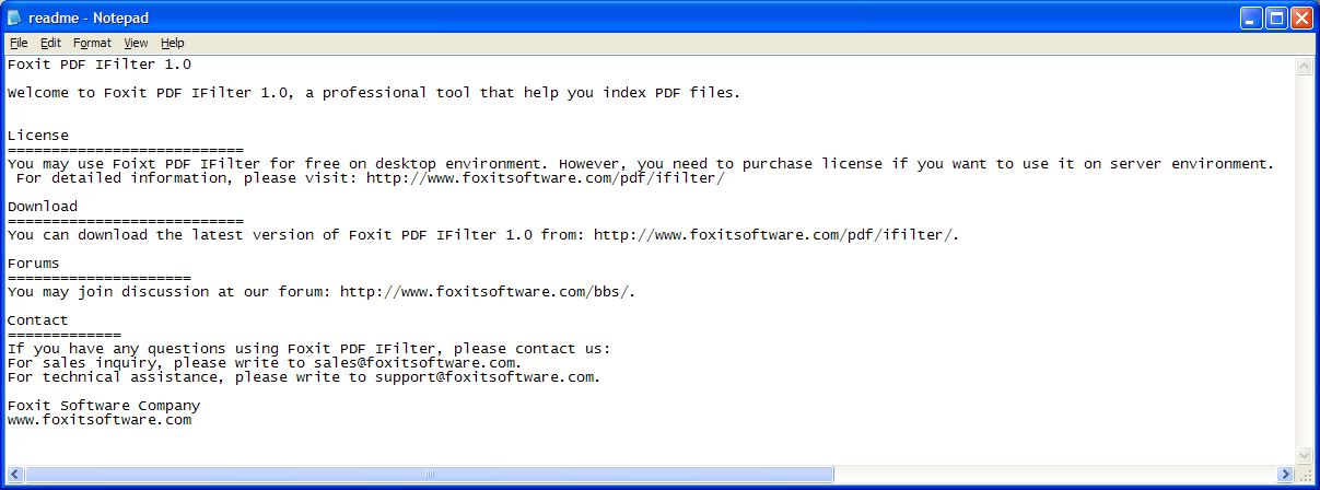 Foxit PDF IFilter - Screenshot #3