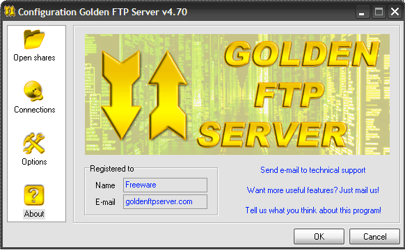 Golden FTP Server - Screenshot #1