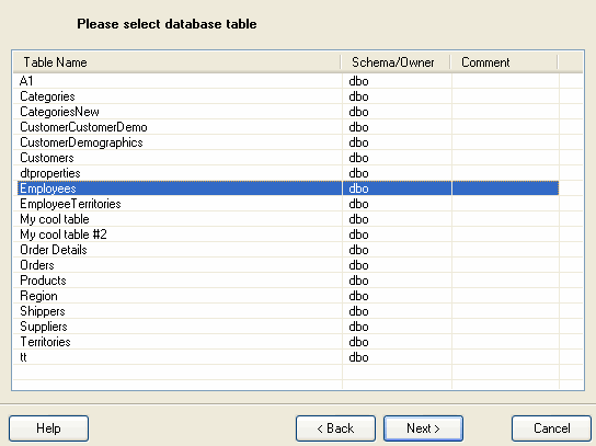 Table export. Envicool таблица. Vendor select Table.