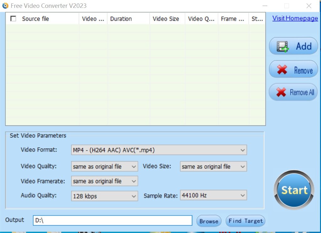 DVDVideoMedia Free Video Converter - Screenshot #1