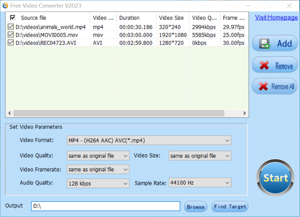 DVDVideoMedia Free Video Converter - Screenshot #2