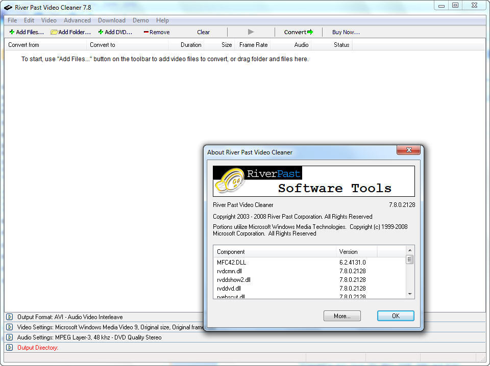 River Past Video Cleaner - Screenshot #1