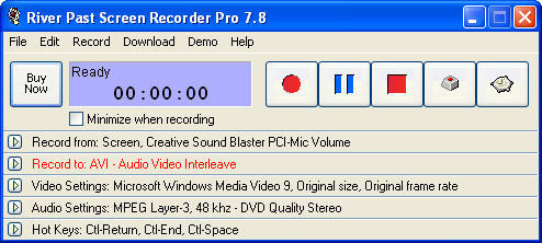 River Past Screen Recorder Pro - Screenshot #1