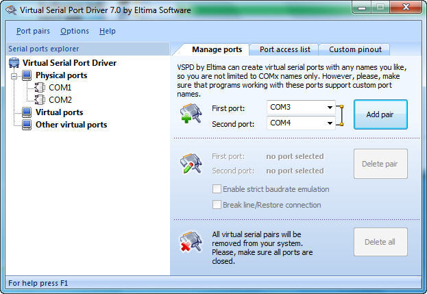 Virtual Serial Port Driver - Screenshot #11