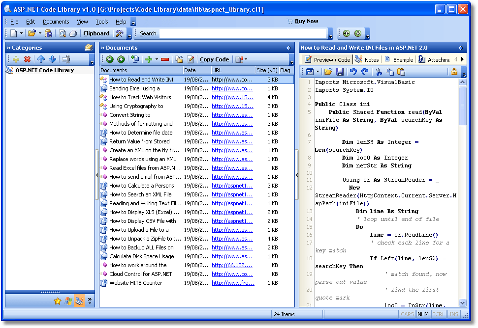 ASP.NET Code Library - Screenshot #2