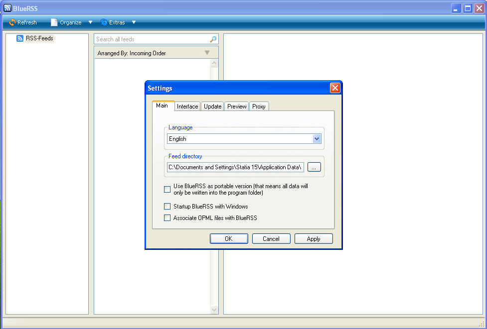 BlueRSS - Screenshot #1