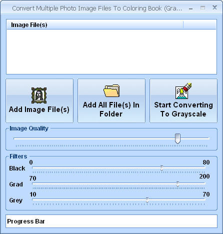 Convert Multiple Photo Image Files To Coloring Book (Grayscale) - Screenshot #2