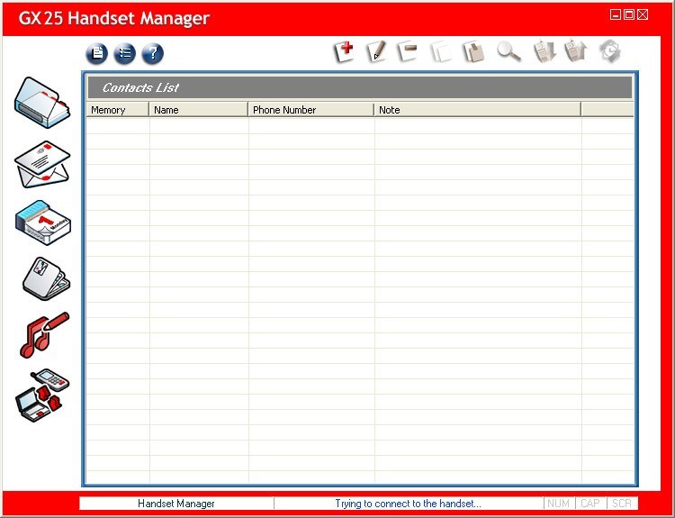 GX25 Bluetooth-Handset Manager - Screenshot #1