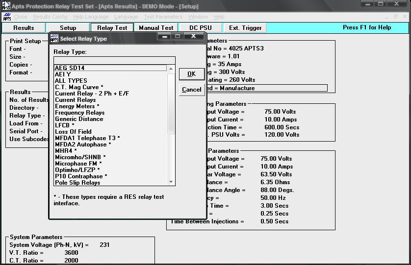 APTS Protection Relay Test Set - Screenshot #2