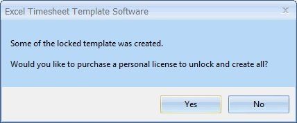 Excel Timesheet Template Software - Screenshot #1