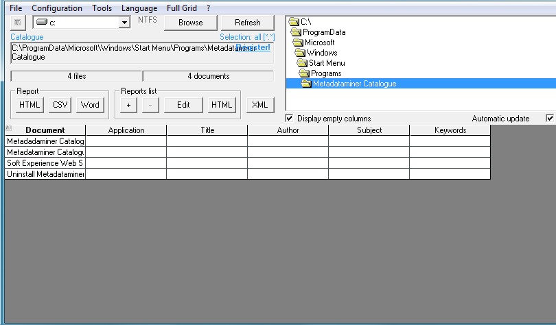 Metadataminer Catalogue - Screenshot #3