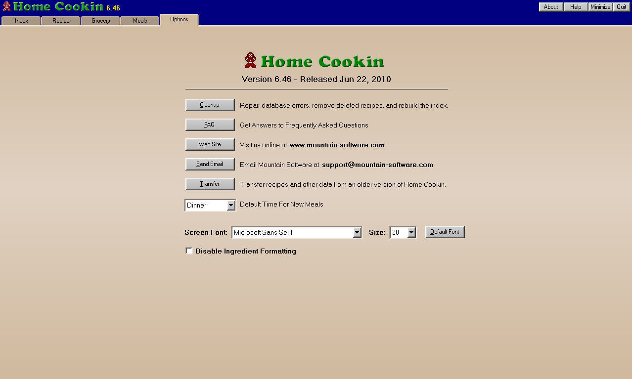 Home Cookin - Screenshot #1