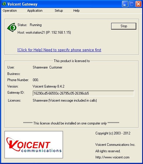 Voicent TelephonyCRM - Screenshot #1