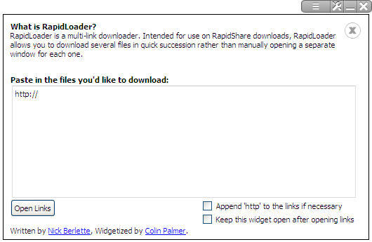 RapidShare Loader download for free - SoftDeluxe