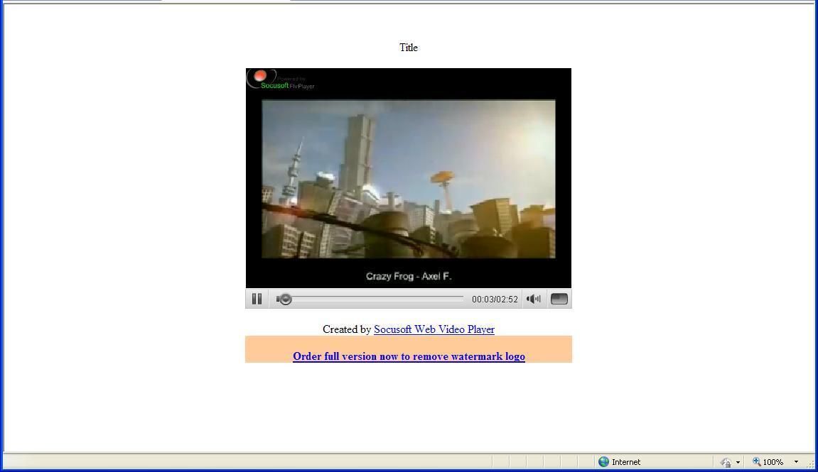 SocuSoft Web Video Player - Screenshot #2