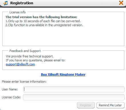 Xilisoft Ringtone Maker - Screenshot #1
