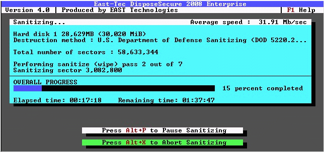 East-Tec DisposeSecure - Screenshot #7