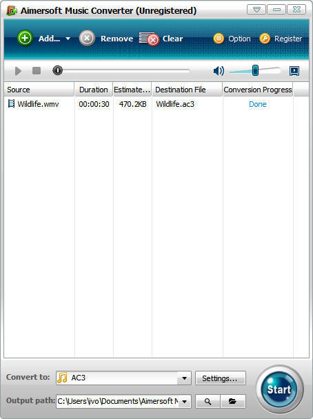 Aimersoft Music Converter - Screenshot #4