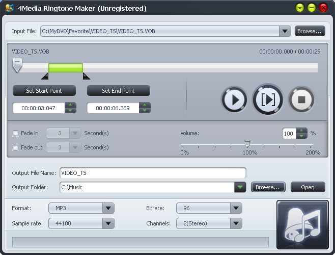 4Media Ringtone Maker - Screenshot #3