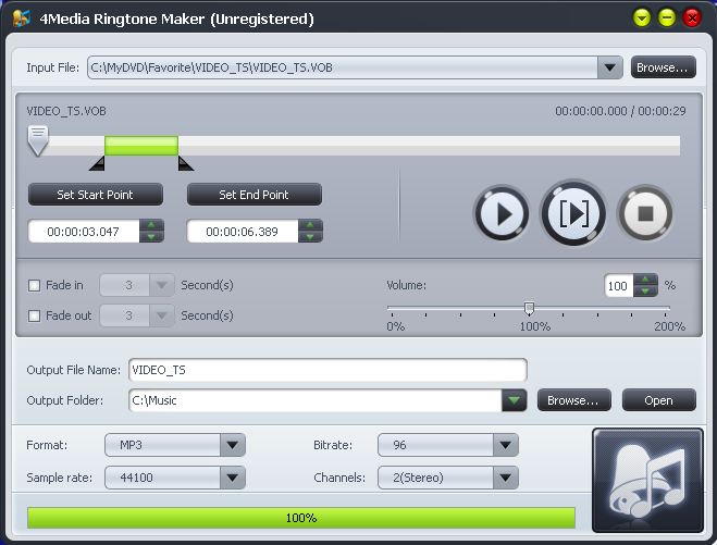4Media Ringtone Maker - Screenshot #2