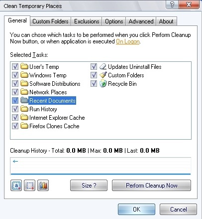 Clean Temporary Places - Screenshot #4