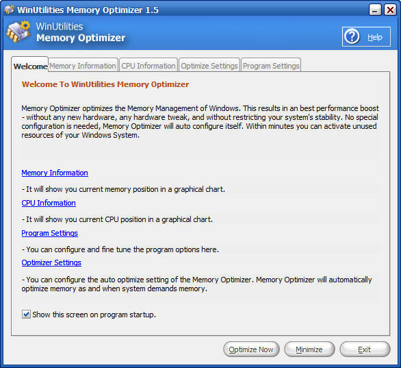 memory optimizer windows 7