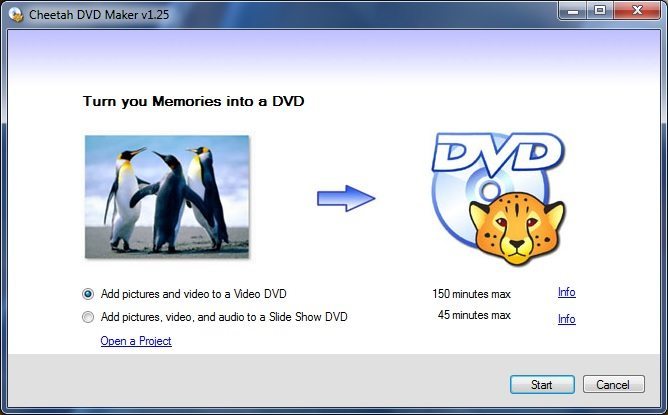 Cheetah tool. Windows DVD maker. Music DVD maker. Click on 1. DVD Video Pal. Nfallsoft DVD slideshow.