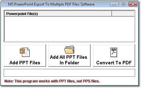 MS PowerPoint Export To Multiple PDF Files Software - Screenshot #1