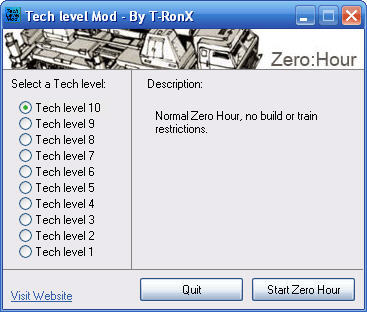 Tech level Mod for Zero Hour download for free - SoftDeluxe