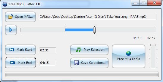 Free MP3 Cutter - Screenshot #3