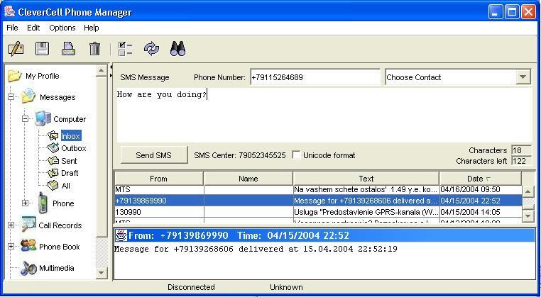 CleverCell Phone Manager - Screenshot #1