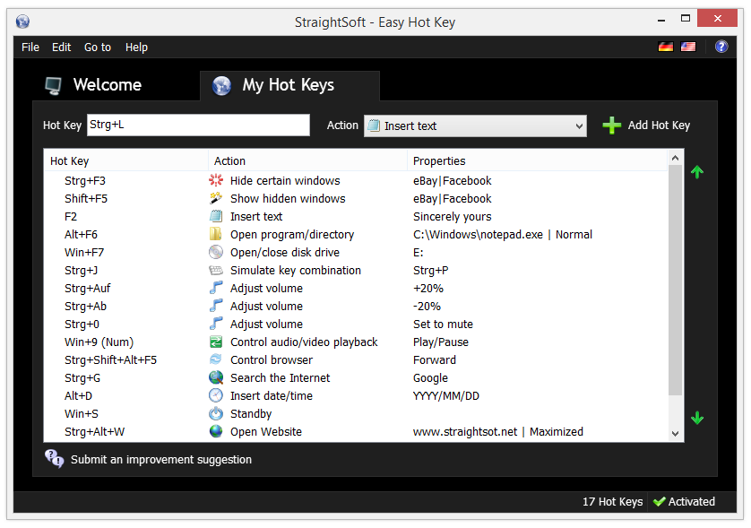 Easy Hot Key latest version - Get best Windows software
