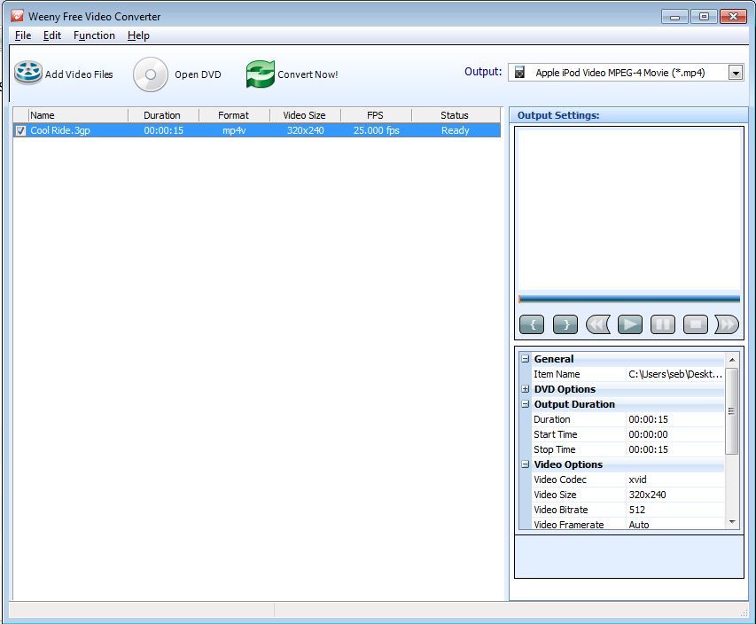Weeny Free Video Converter - Screenshot #12