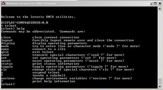 Microsoft Windows Services for UNIX - Screenshot #1