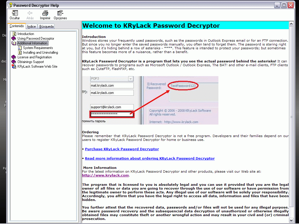 Password Decryptor - Screenshot #1