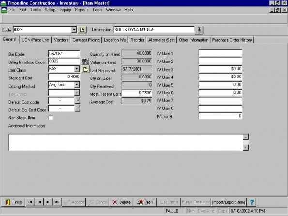 Sage Timberline Office Accounting Client - Screenshot #1