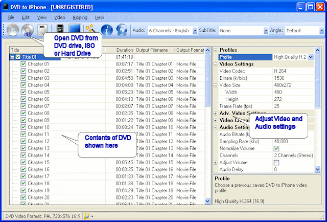 Jesterware DVD to iPhone - Screenshot #1