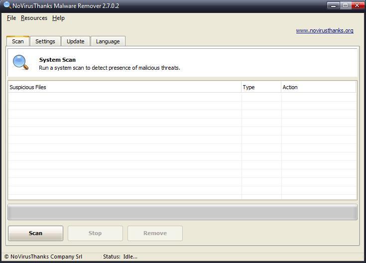 NoVirusThanks Malware Remover - Screenshot #1