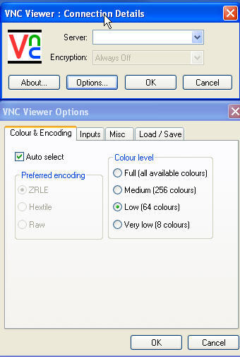 vnc viewer authentication failed