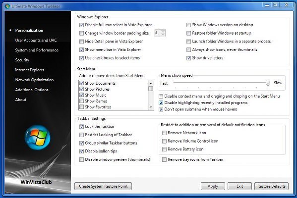 windows ultimate tweaker download