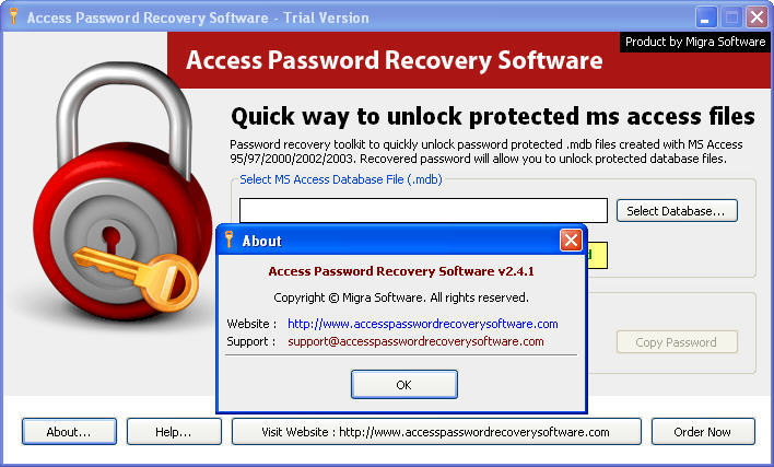 Access Password Recovery Software - Screenshot #5