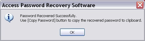 Access Password Recovery Software - Screenshot #2